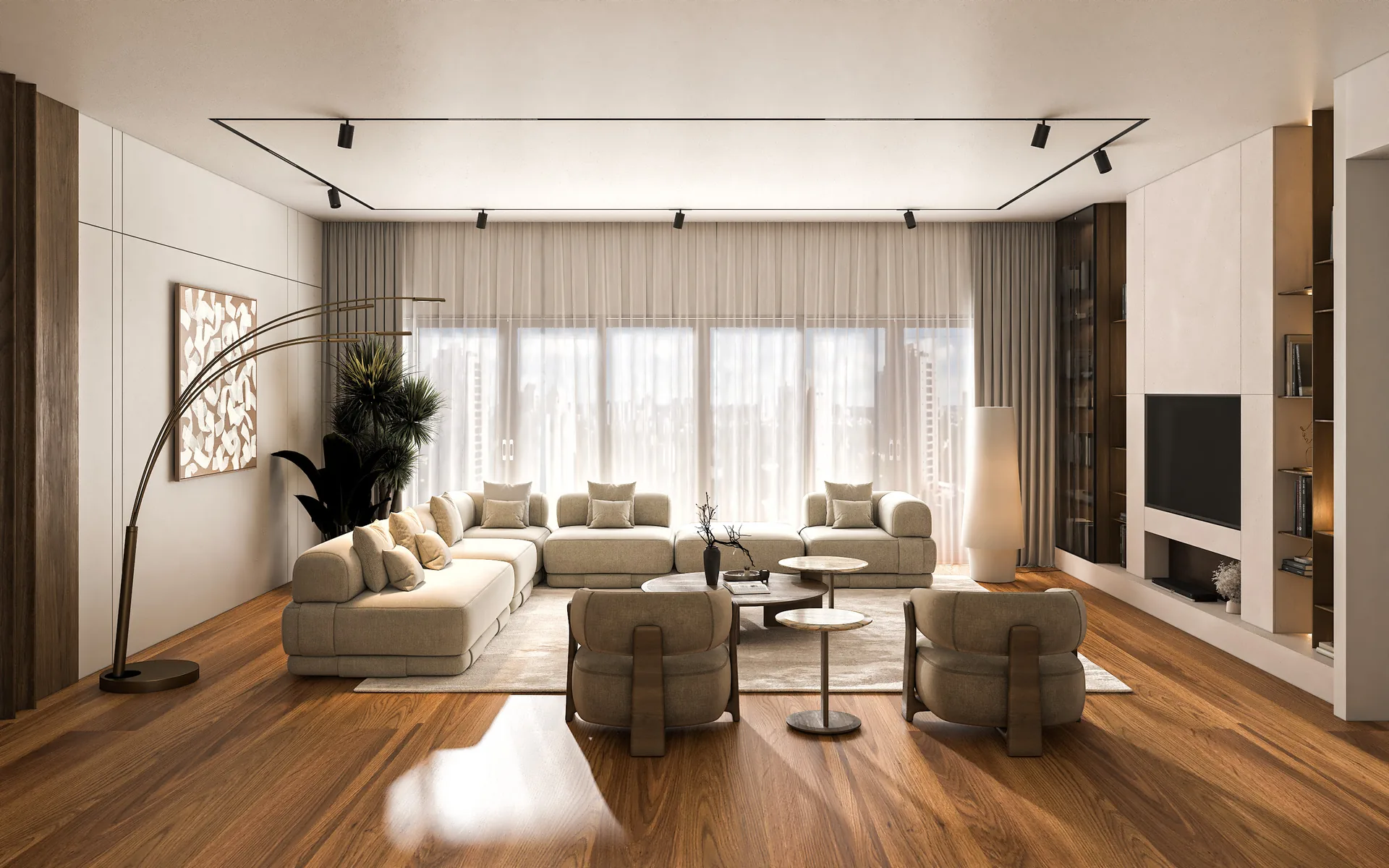 Grand Panoramic Living Salon
