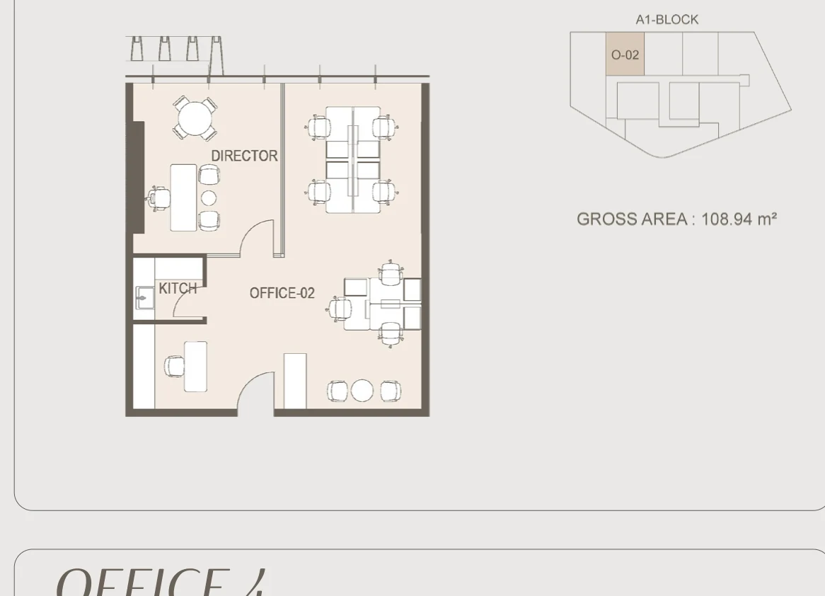 Office 02 Layout Plan (108.94 m²)