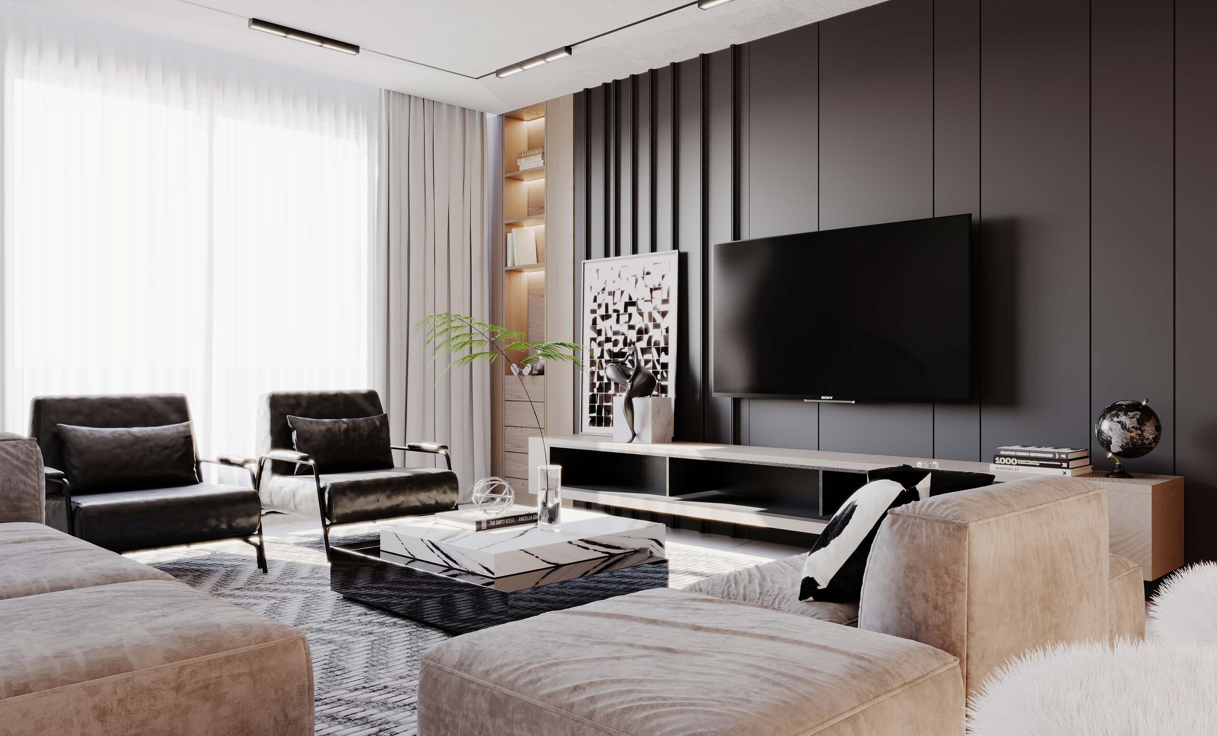 Davos City Double-Height Living Salon