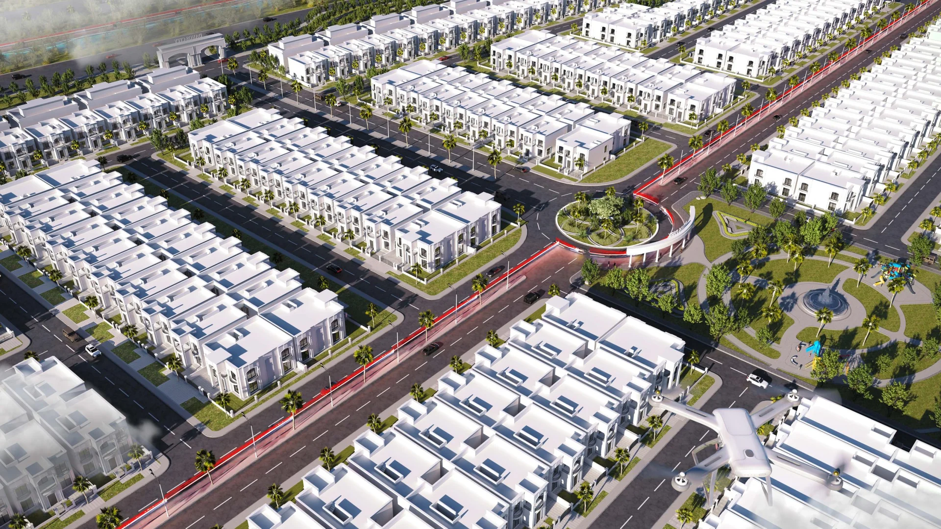 Davos City Aerial Masterplan