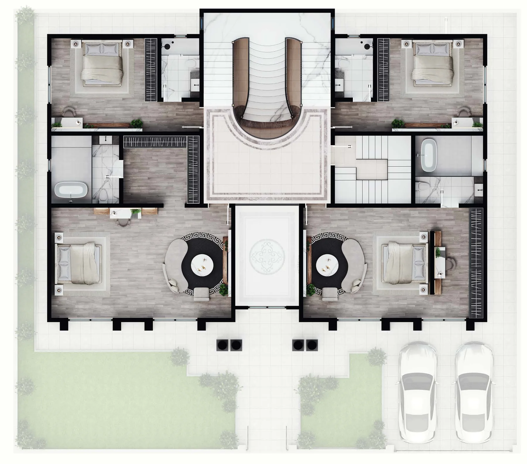 Type A First Floor Blueprint (290 m²)