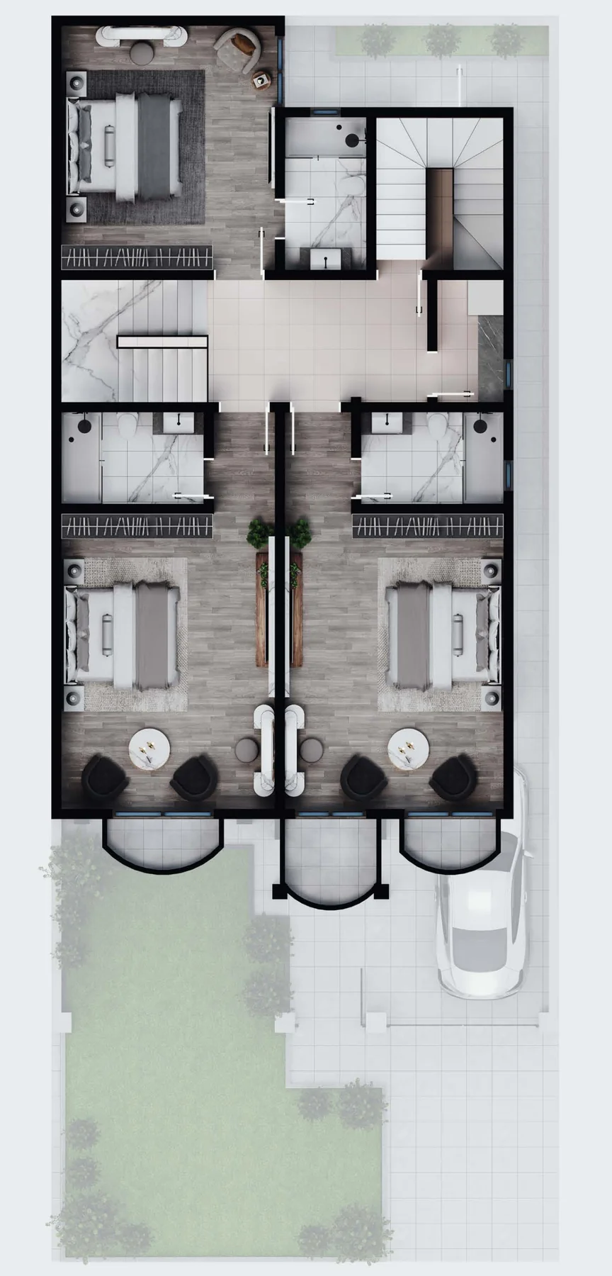 Type D First Floor Blueprint (169 m²)