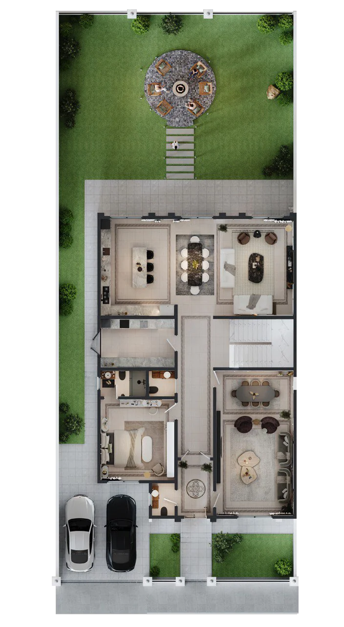Type E Ground Floor Blueprint (235 m²)