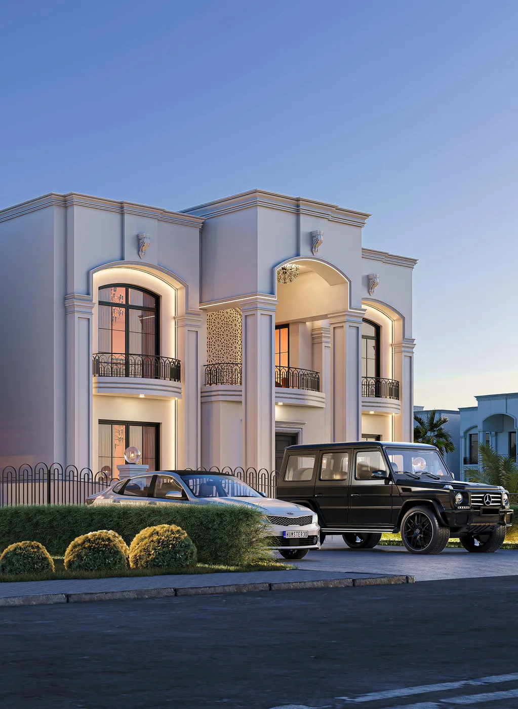 Family Villa Driveway & Entrance